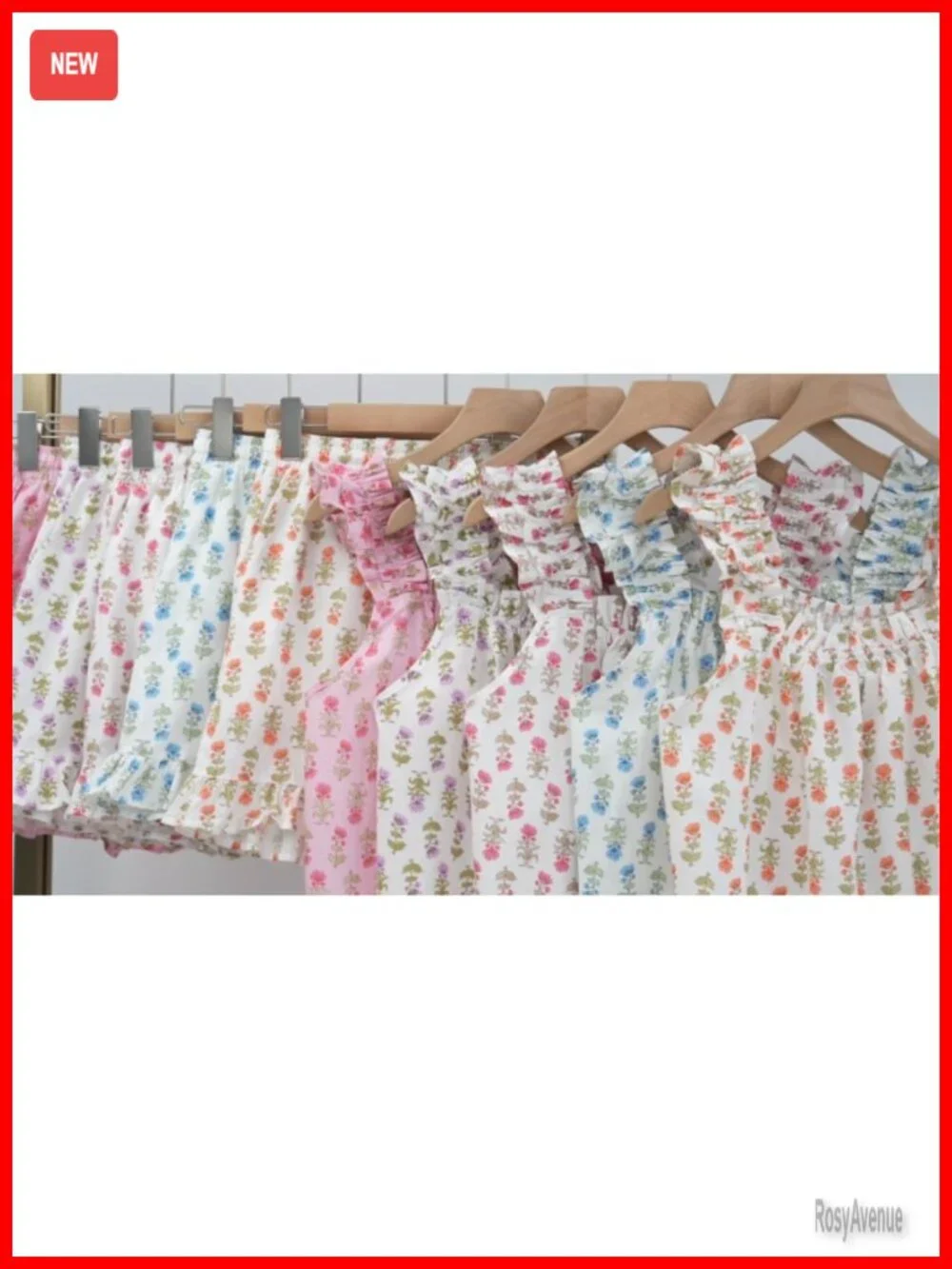 Women's Cotton Ruffle Pajama Set - Cami Top & Shorts